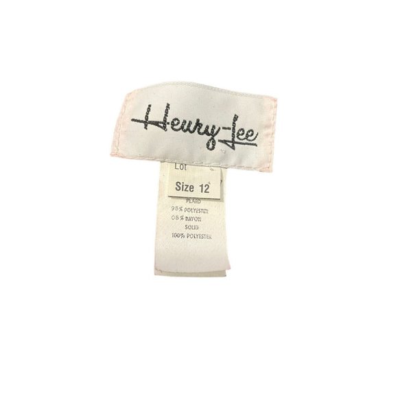 Henry Lee Womens Button Front Shirt Red Black Plaid Cuff Sleeve Stretch Sz 12 - Picture 7 of 8